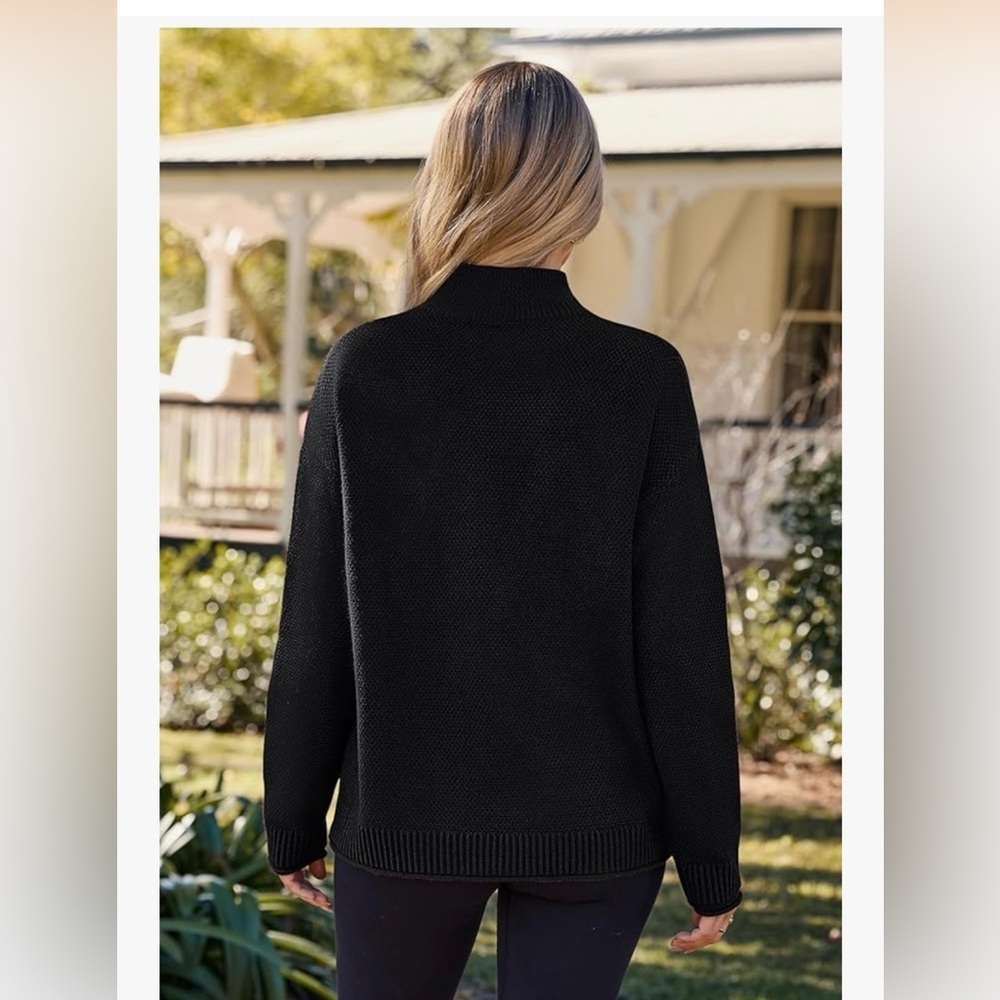 Classic Black Turtleneck Sweater for Women - Picture 7 of 12